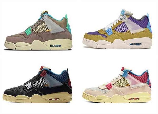 

2023 authentic 30th anniversary outdoor shoes 4 taupe haze desert moss union guava ice off noir 4s outdoor men women la sports sneakers, Black