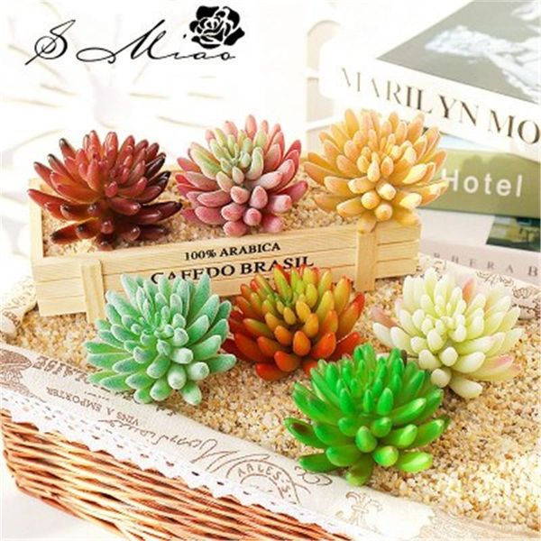 

decorative flowers & wreaths lovely simulation succulent plastic artificial plant potted party bonsai craft green pink balcony table decorat