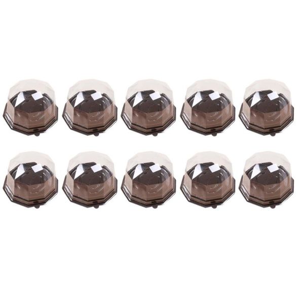 

gift wrap 50pcs disposable diamond shape cake boxes container mooncake mousse packaging holder with lid
