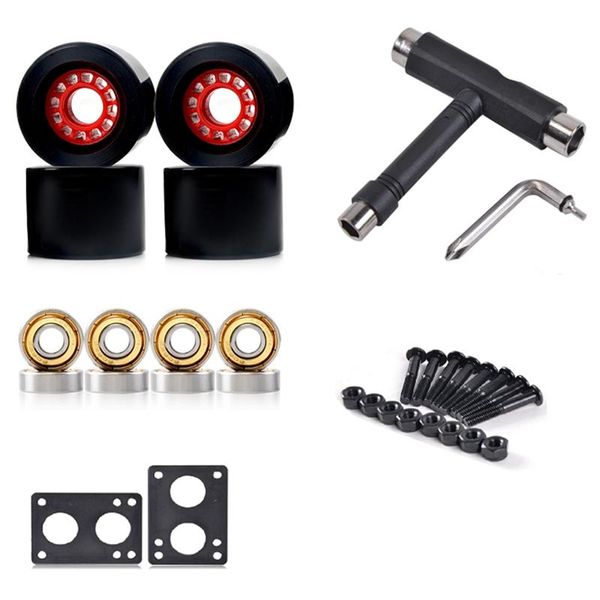 

size 78a 70x51mm skateboard wheels for longboard with bearings and tools 6mm gasket 29mm screw skateboarding
