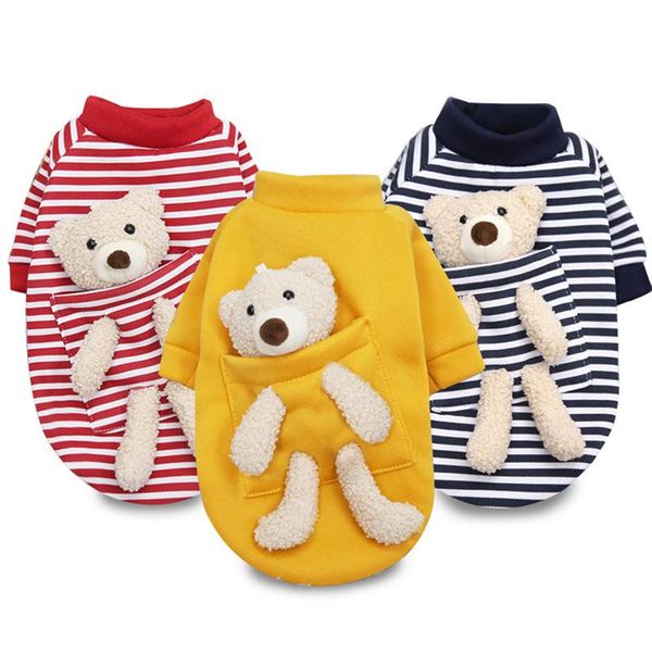 

cat dog pet clothesÂ for small autumn winter cute sweater spring teddy bear for chihuahua shih tzu sweatshirt apparel
