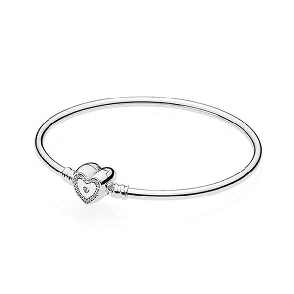 

new 2021 100% 925 sterling silver love bracelet fit diy original fshion jewelry gift1, Golden;silver