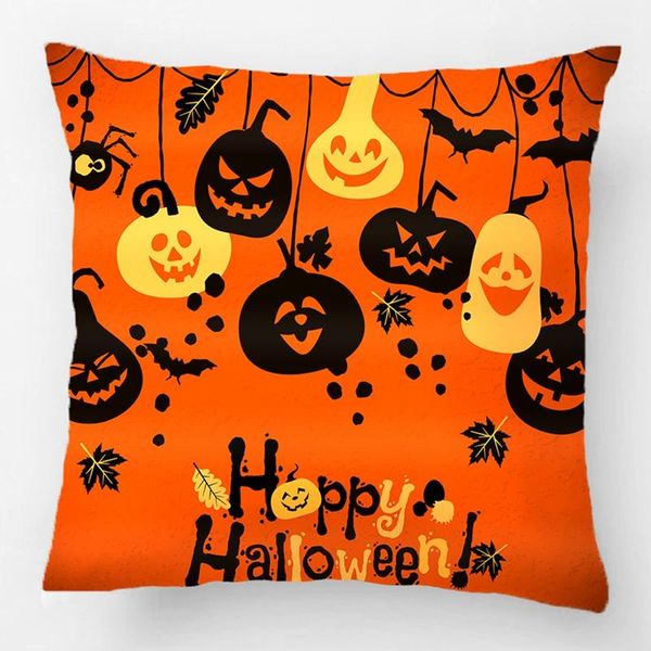 

happy halloween with cheerful pumpkins decorative throw cushion cover pillow case customize gift by lvsure for sofa pillowcase cushion/decor