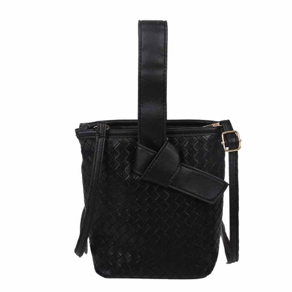 

evening bags weaving lanyard portable bucket bag women's summer 2021 design sense fashion one-shoulder cross-body for women a247