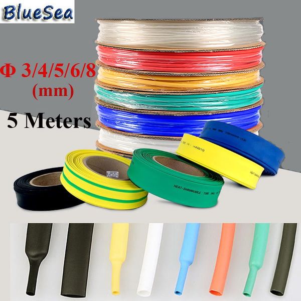 

fishing hooks bluesea 5m/roll 3/4/5/6/8mm heat shrinkable tube assist plastic shrink assistant fish thermal-plastic