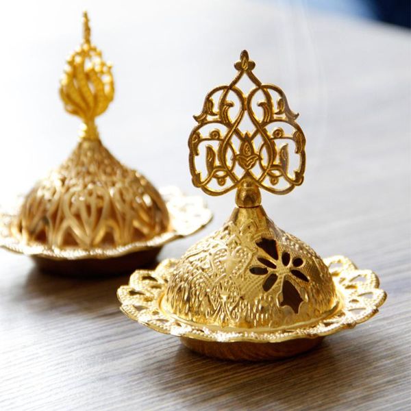 

fragrance lamps incense holder stand cones backflow censer christmas gift yoga accessories desk decoration golden hollow oven