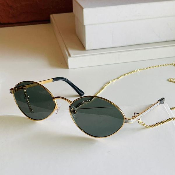 

sunglasses oval chain glitter frame women with gold retro vintage for fashion sun glasses, White;black