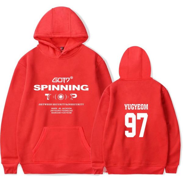 

men's hoodies & sweatshirts trendy got7 kpop present you printed men/women youthful sweatshirt adult/child vogue leisure pullovers, Black