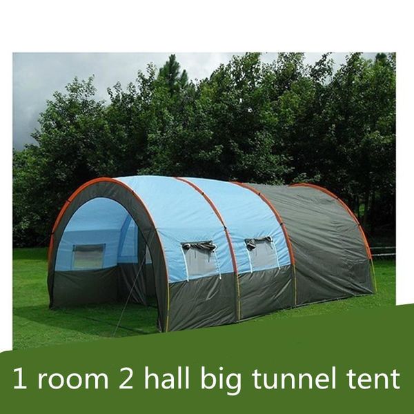 

tents and shelters super large 1 hall room tunnel tent 480*310*210cm outdoor camping disaster relief rain proof for 5-8 people