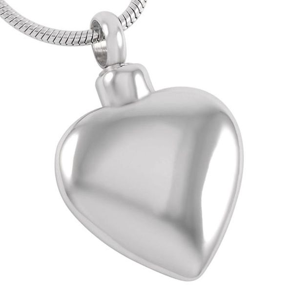 

pendant necklaces cmj8408 blank heart stainless steel fashion women necklace cremation urns lockets for ashes, Silver