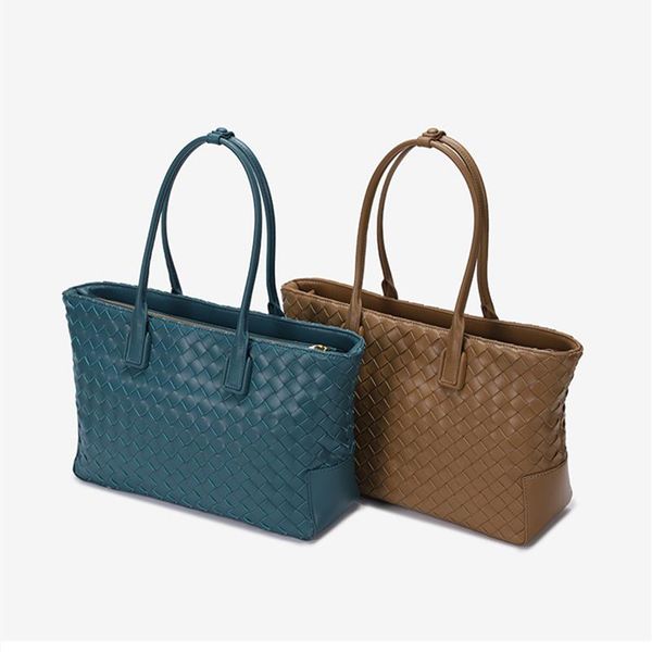 

evening bags 2021 brand design woven handbags for women bales fashion tide weave hand shoulder lady large-capacity purse shopping basket bag