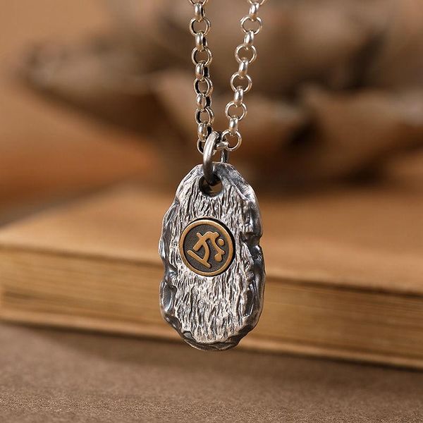 

chains eight patron saints, twelve zodiac natal buddha pendant male silver necklace female retro accessories