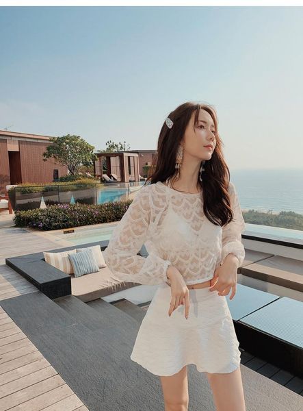 

women's three-piece lace swimsuit one-piece suits