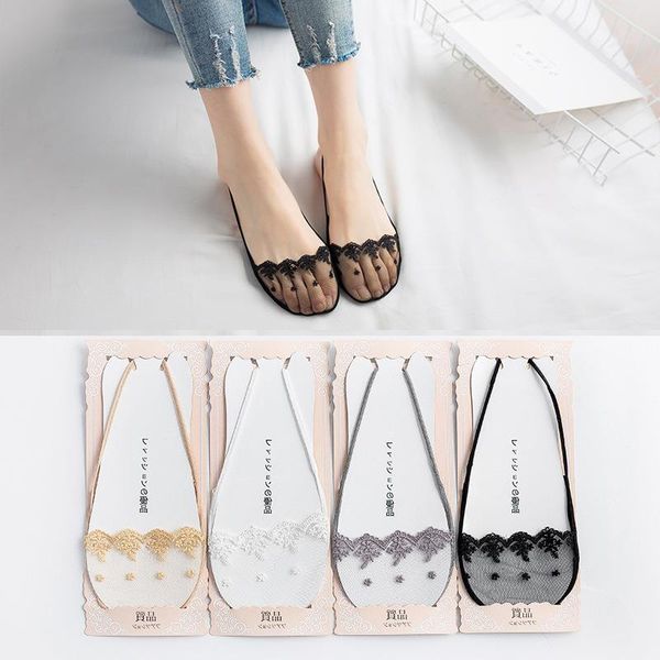 

summer thin cotton invisible women sling socks high heels half baotou sandals palm jeqcq