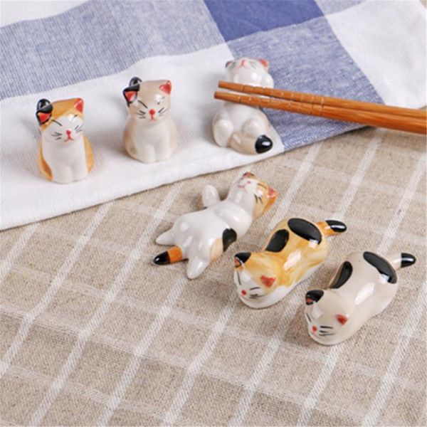 

chopsticks fork holder durable ceramic kitchen supplies dinner table ornament set