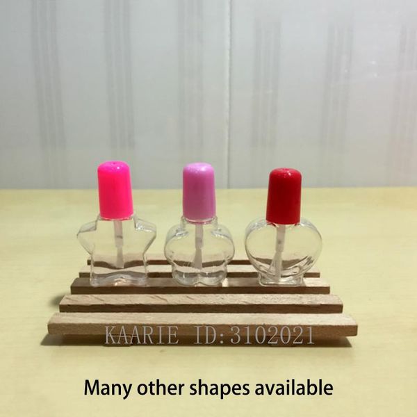 

storage bottles & jars star flower heart shape 5ml plastic nail polish bottle refillable empty oil containers 50pcs