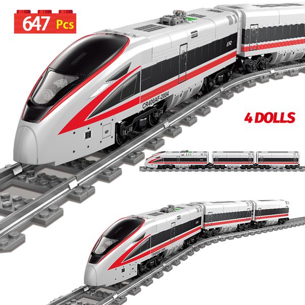 

Creator Technical Electric Train Track Car Building Blocks City Fuxing High-speed Rail Train Figures Bricks Toys for Children