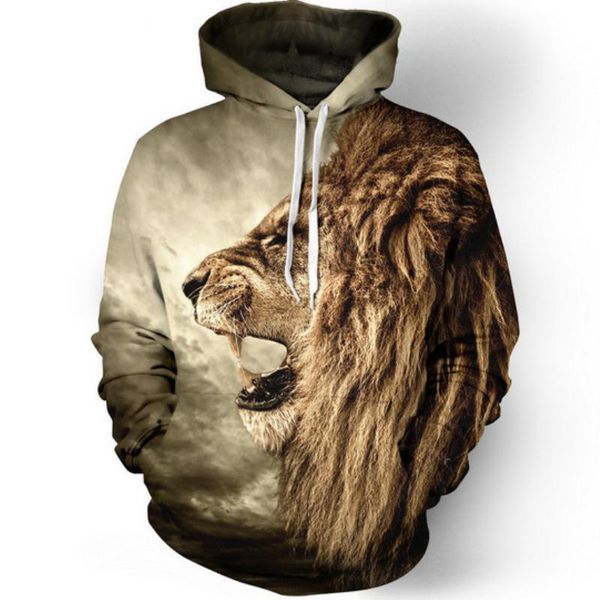 

men's hoodies sweatshirts 3d lion luxurys crop summer t-shirt collared dress 2021 shirts fitness designers t shirt for men clothes male, Black