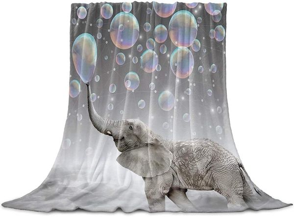 

blankets a elephant throw blanket,flannel fleece blanket,soft cozy fuzzy comfy warm cute lightweight blanket for women girl,baby