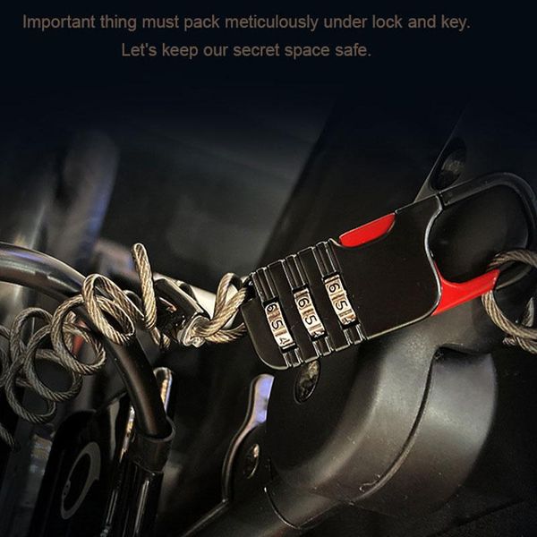 

bike locks mini bicycle lock anti-theft helmet motorcycle cycling scooter 3 digit combination password safety cable