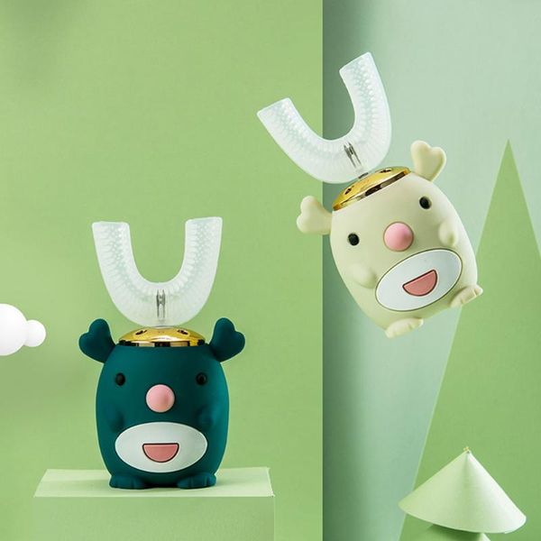 

smart electric toothbrush u 360 degrees kids sonic silicon usb automatic ultrasonic teeth tooth brush cartoon pattern children