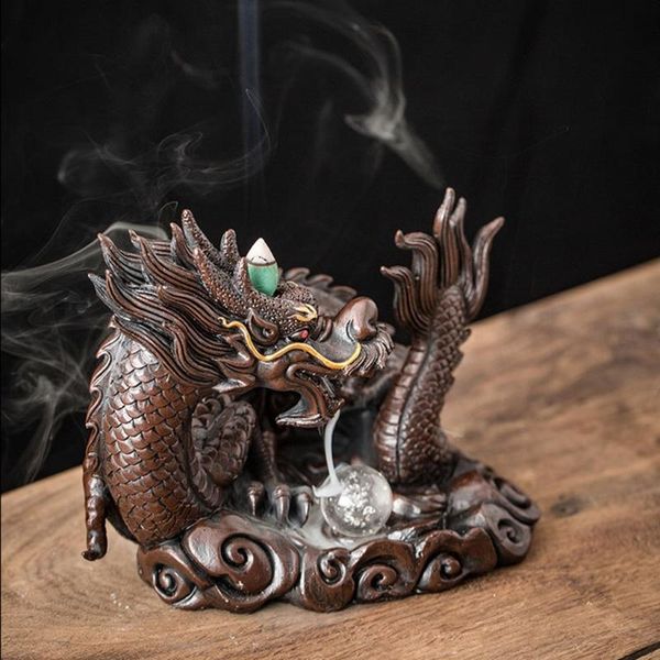 

waterfall dragon backflow incense burner censer holder home decor fragrance lamps