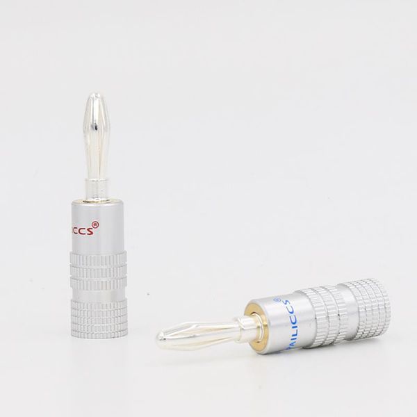 

smart power plugs 4pcs pailiccs silver plated banana plug jack for speaker cable