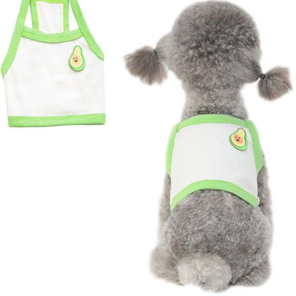 

dog apparel 4 colors cotton hoodie sweatshirt fruit pattern exposed navel vest shirt summer sleeveless t-shirt for chihuahua small dogs