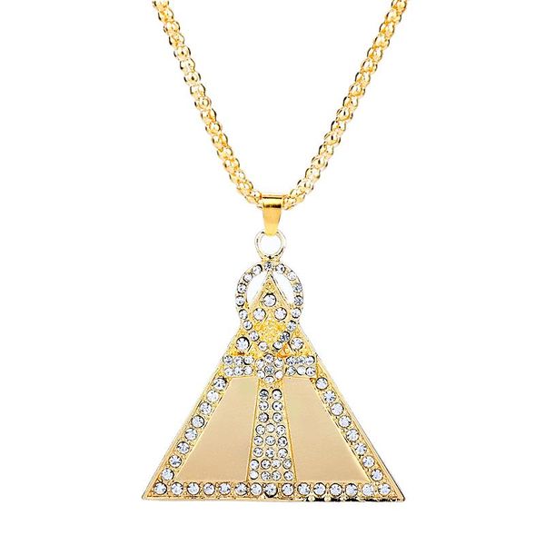 

pendant necklaces crystal ankh crux ansata cross necklace with pyramid stainless steel egyptian key of nile, Silver