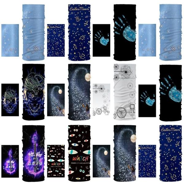

scarves multi functional bandana headband ring neck scarf seamless tubular magic comfortable face gifts 25*50 cm, Blue;gray