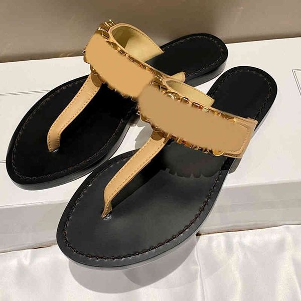 

80% off store online 2021 summer fashion women's slippers narrow band genuine leather catwalk flip flops brand designer beach vacation, Black