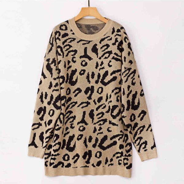 

women's sweaters korean fashion jumper autumn winter women forefair leopard casual oversize knitted long sleeve mujer female tricot jer, White;black