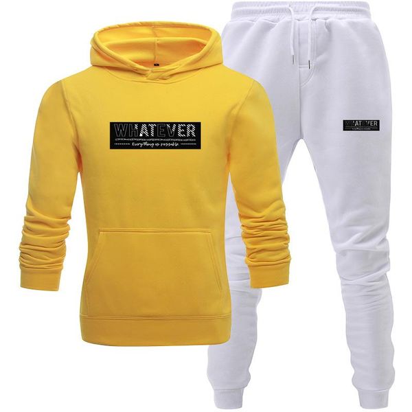 

men's tracksuits 2021 design fall two-piece tracksuit outfit set monogrammed hoodie pants sweatshirt pair, Gray