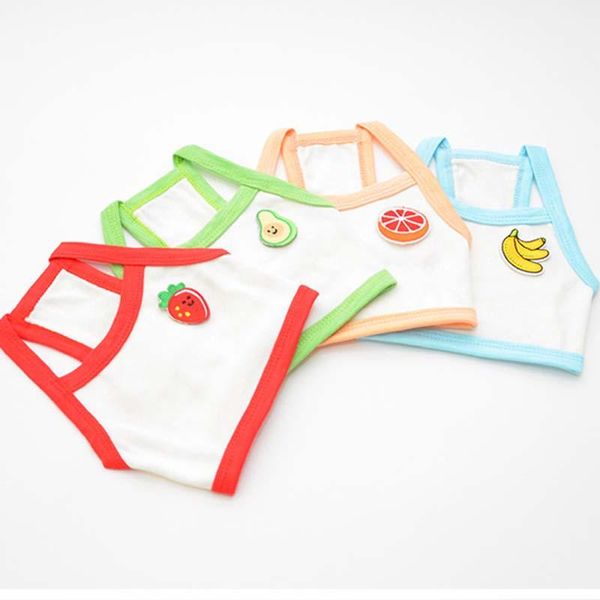 

dog apparel spring and summer pet small sling exposed navel loaded fresh fruit puppy clothes