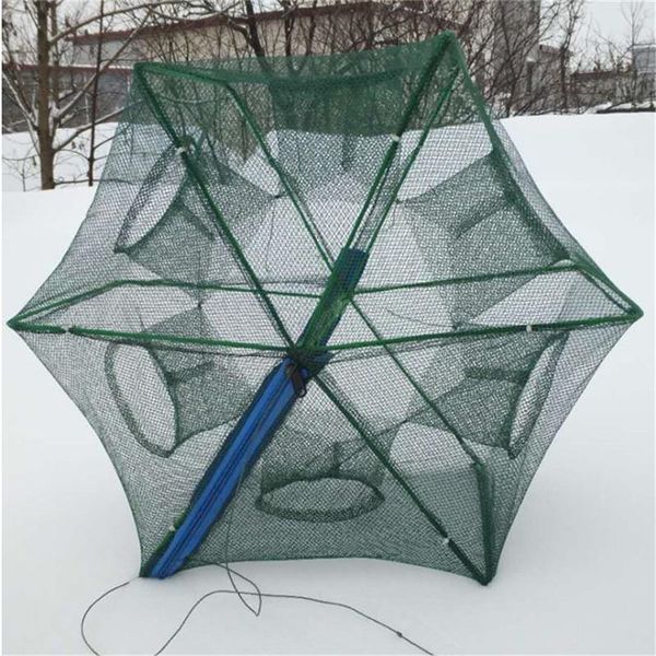 

timelytrust lobster cage upgrade strengthens skeleton umbrella 4/6/8/10/12 hole automatic fishing nylon foldable trap net accessories