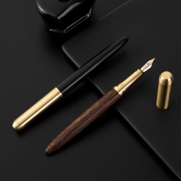 

timj sandal brass fountain pens solid business copper ball signature wood wood signature pearl pen
