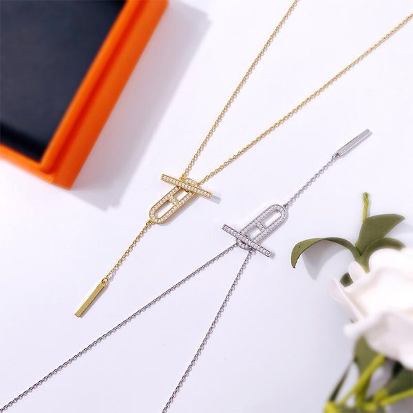 

pendant necklaces cubic zircon women necklace classic treny ot pendnat design micro-paving crystal gold color girls, Silver
