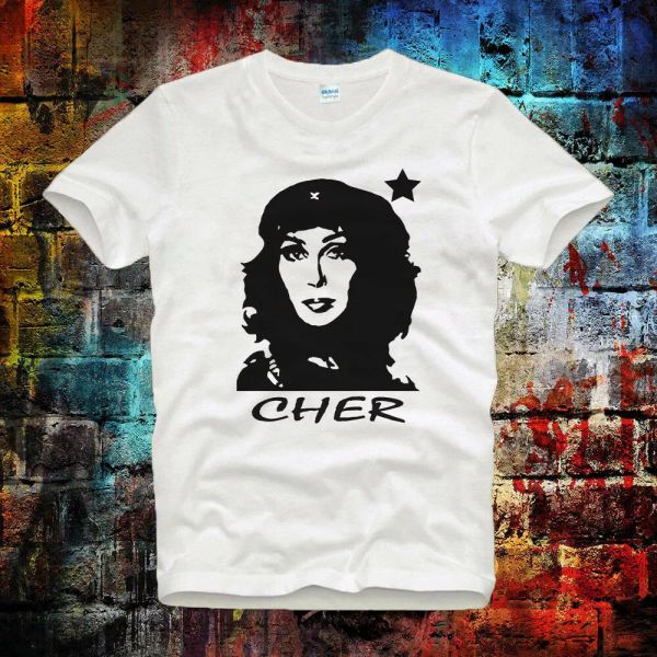 

cher guevara here we go again rock retro tee & ladies t shirt b645, White;black