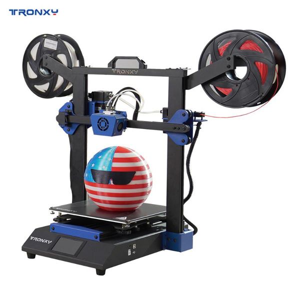 

printers tronxy xy-3 se single / dual extruder/laser engraving 3d printer silent fast assembly double z motor glass plate 255*255