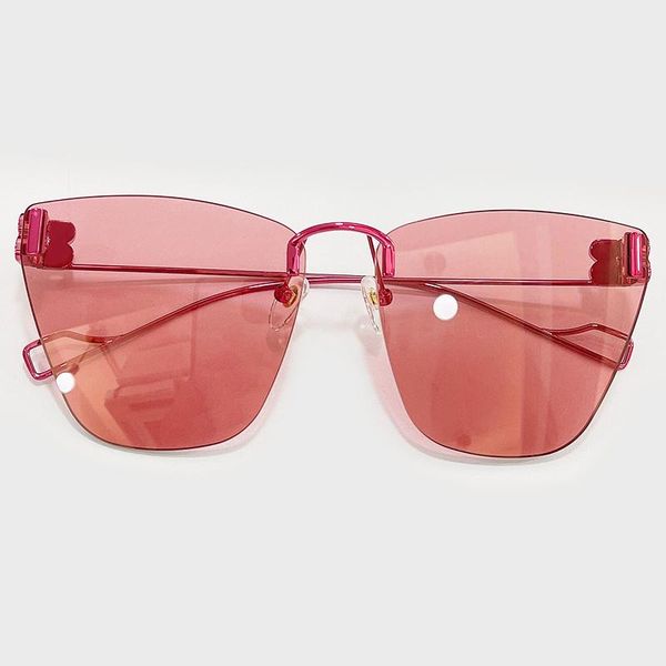 

sunglasses 2021 retro women brand designer rimless shades male vintage sun glasses spuare mirror, White;black