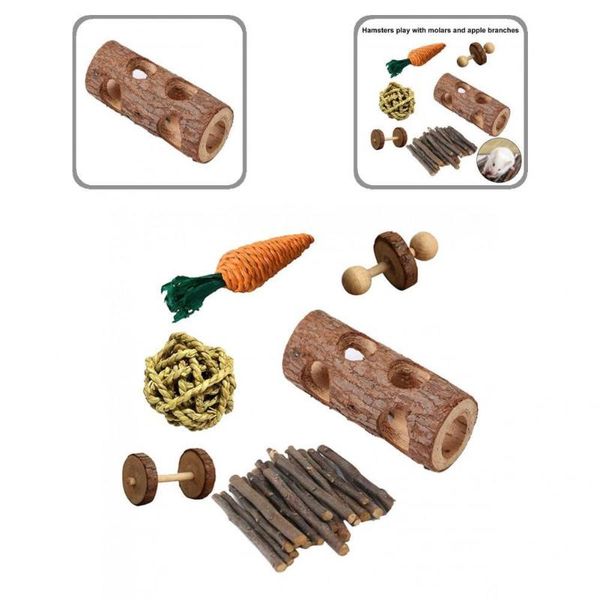 

small animal supplies toy wood chew compact straw ball excellent attractive orange carrot design molar