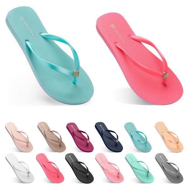 

121 slippers beach shoes flip flops womens green yellow orange navy bule white pink brown summer sport sneaker size 35-38, Black