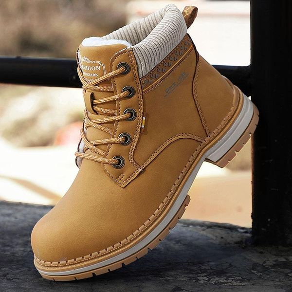 

boots ankle women winter plush warm waterproof short motorcycle women's cotton shoes snow, Black