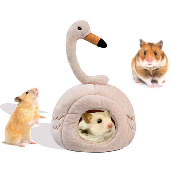 

small animal supplies soft comfortable swan hamster hedgehog winter nest animals warm cage cave bed little whale tail shaped pet home