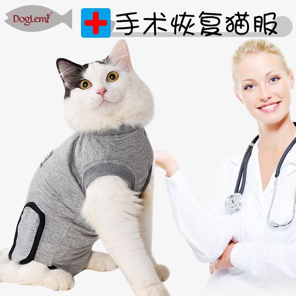 

cat's cloth recovered after sterilization pet's wound anti lick and scratch cotton bandage suit