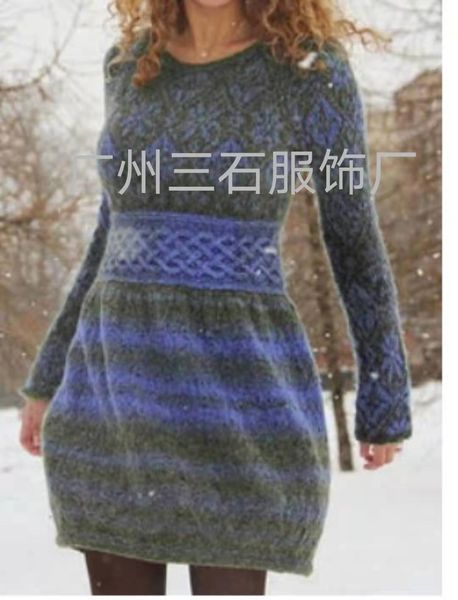 

factoryoh45 pullover 2021 women's long mid waist sleeve print dress, White;black