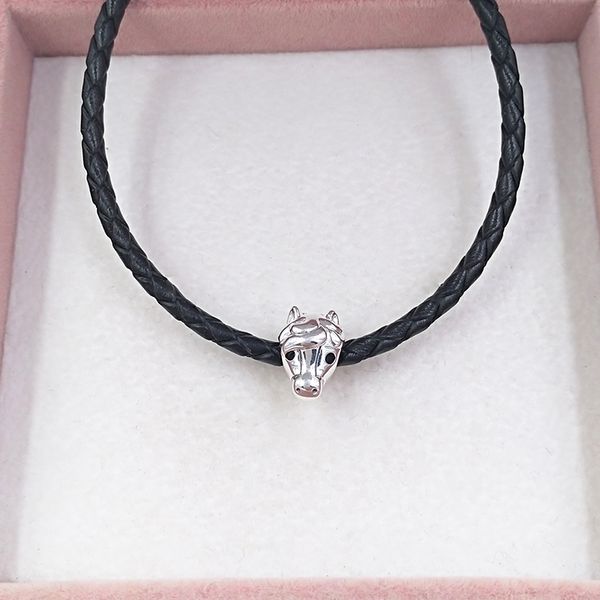 925 Sterling Silber Schmuckherstellungsset Pandora süßes Pferd Charms Kette DIY Herrenarmbänder für Frauen Perlenschwester Teenager Jungen Halsketten Kinder Anhänger Armreif 799074C01