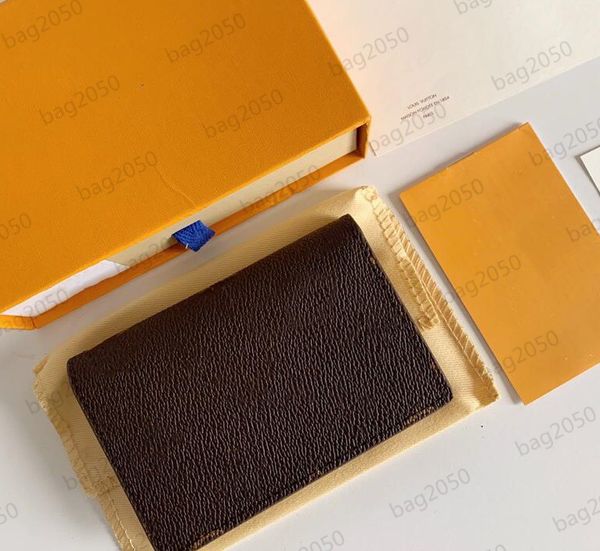 

compact pocket organizer m60502 men's designer card holders fashion short luxury multiple wallet key coin card holder damier graphite c, Brown;gray