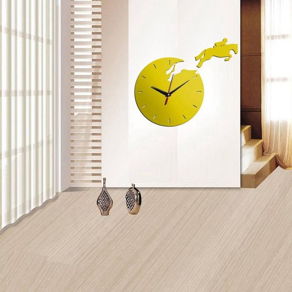 

fashion mirror wall clock silent non ticking for bedroom decor clocks