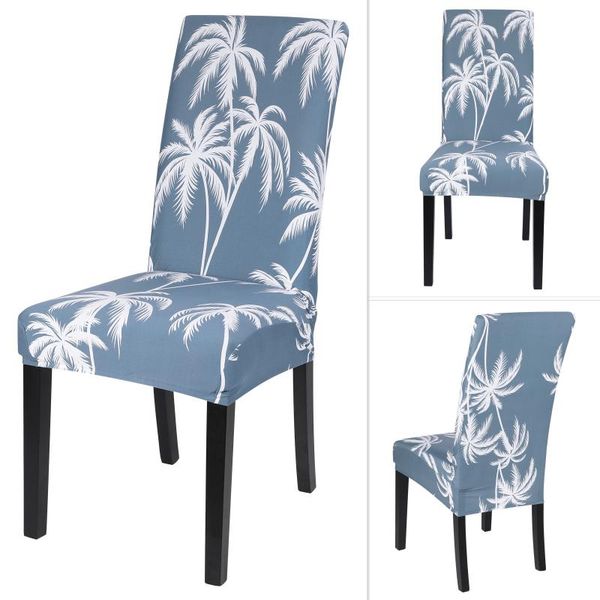 

chair covers 6pcs cover simple home milk silk-printed high elastic spandex kitchen dining
